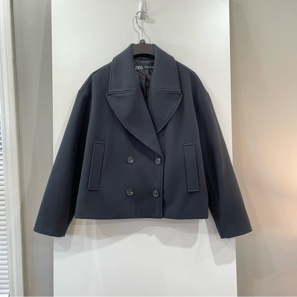 Zara Gray Jacket, Size Medium - Picture 12 of 12